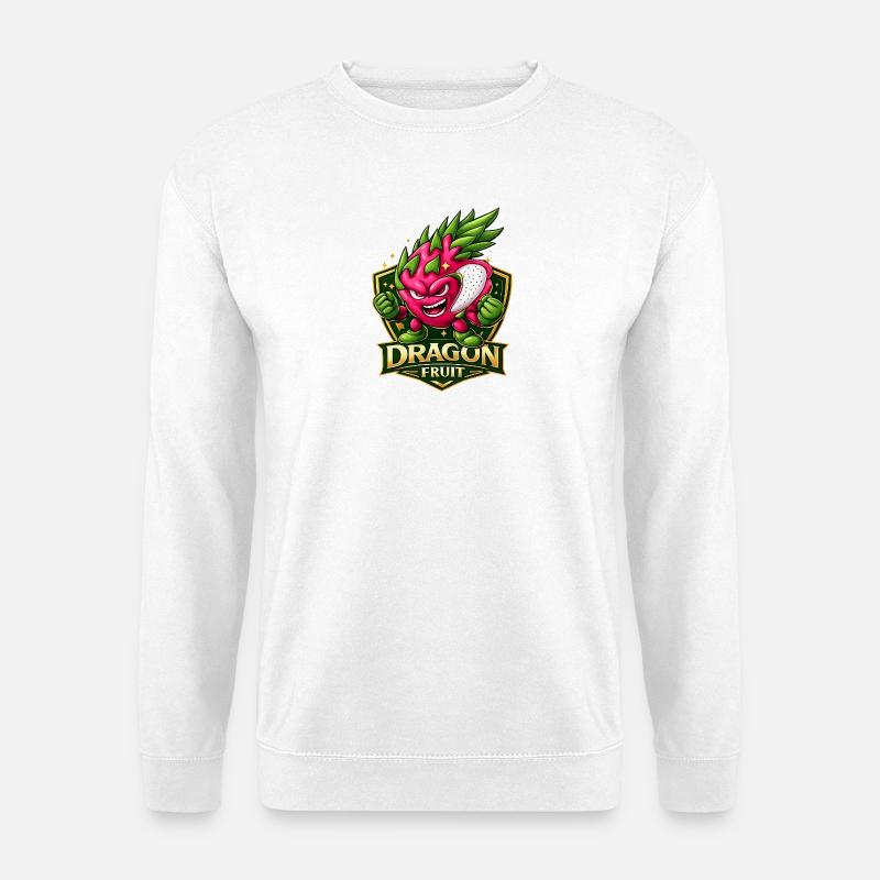 Drachenfrucht-Energetisches Maskottchen - Unisex Pullover - Weiß