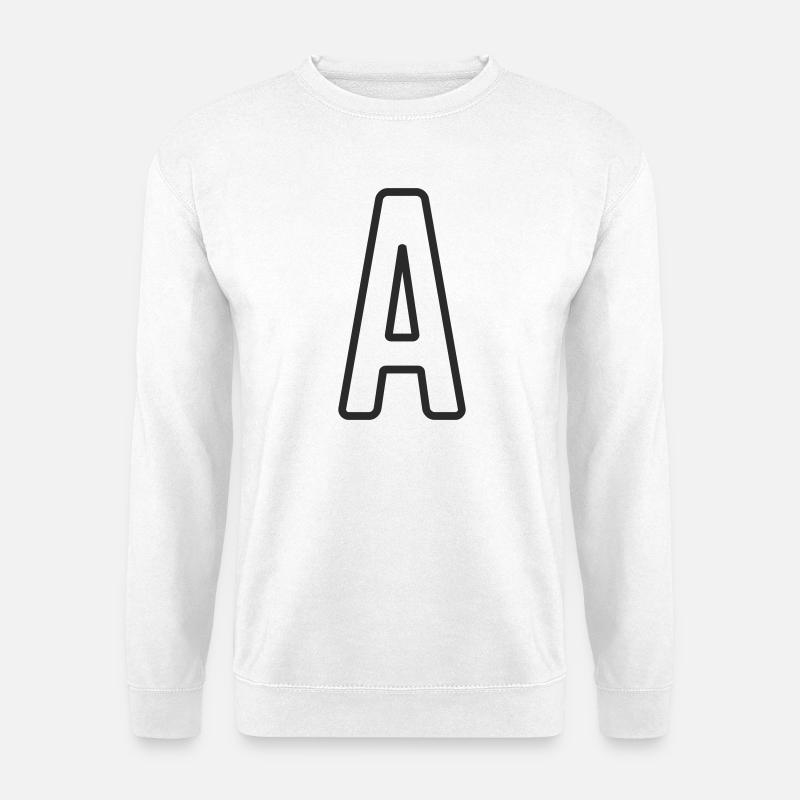 Buchstabe A Typodesign  - Unisex Pullover - Weiß