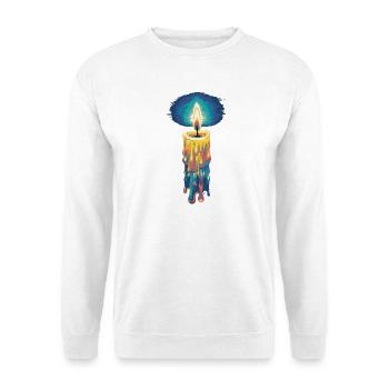 Faith Light Candle Retro Spirit Design - Sweat-shirt Unisexe - blanc - Devant