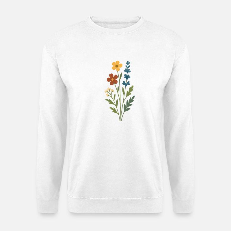 Aquarellblumenstrauß - Unisex Pullover - Weiß