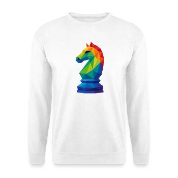 Low-Poly Rider: Tactical Mastery - Unisex Sweatshirt - white - Front