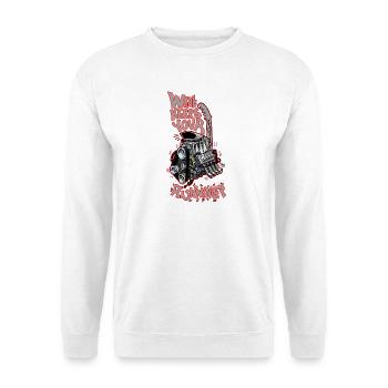 1482_WhatKeepsYourMotorRunning-COLOR - Unisex Sweatshirt - white - Front