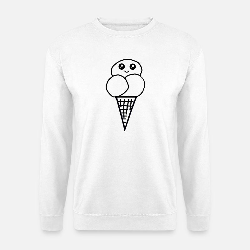Eis Eiswaffel Eistüte Eiscreme Eiskrem - Unisex Sweatshirt - white