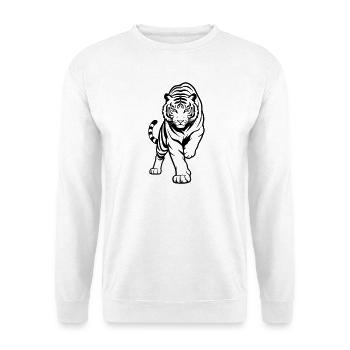tigre - Sweat-shirt Unisexe - blanc - Devant