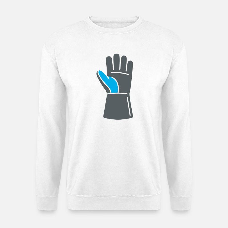 Schweißer Handschuh Werkstatt Logo - Unisex Pullover - Weiß