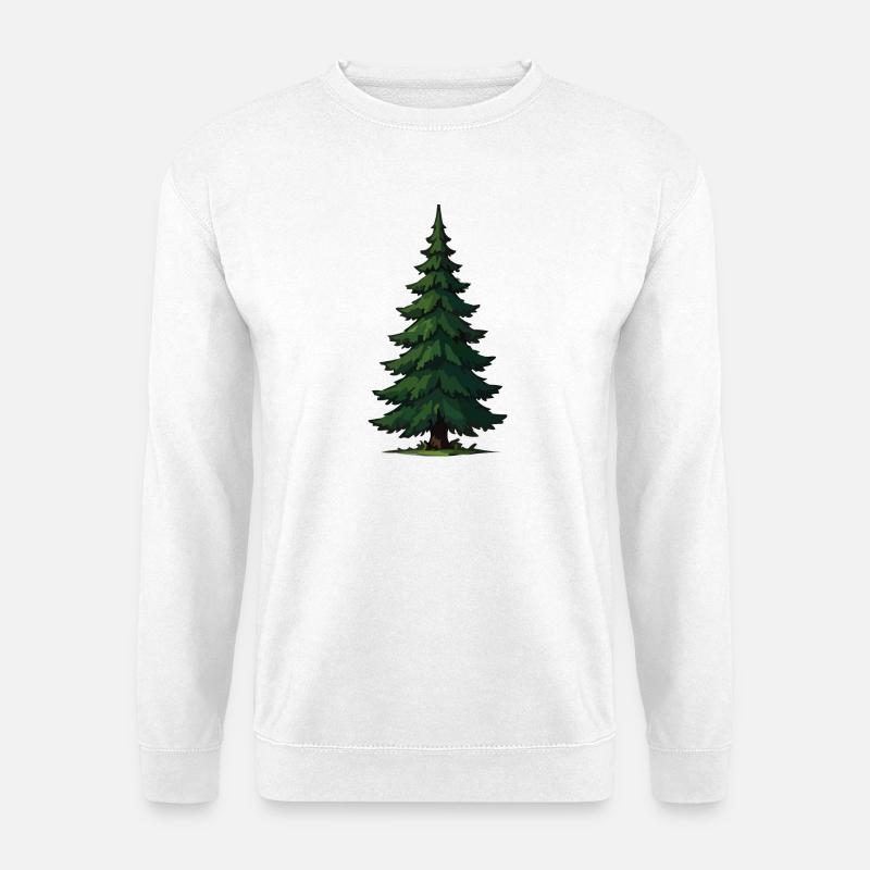 Pine Silhouette Forest Design - Unisex Sweatshirt - white