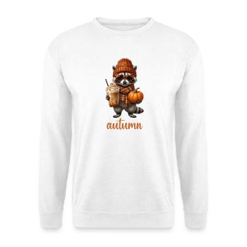 Raton laveur d’automne douillet - Sweat-shirt Unisexe - blanc - Devant