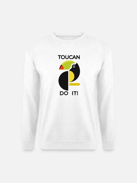 Abstrakter Tukan TOUCAN DO IT - Unisex Pullover - Weiß