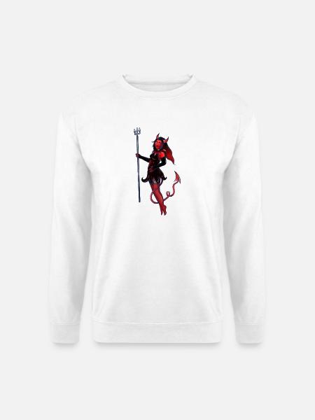 Crimson Devil Verführerin - Unisex Pullover - Weiß