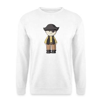 Pirat - Unisex Pullover - Weiß - Vorne