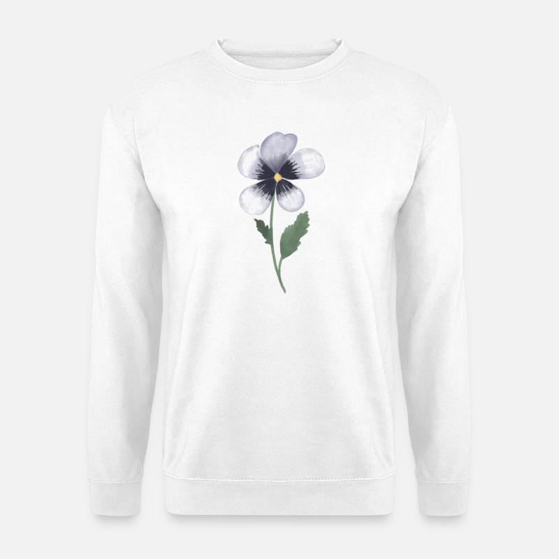 Pansy Violet - Unisex Sweatshirt - white