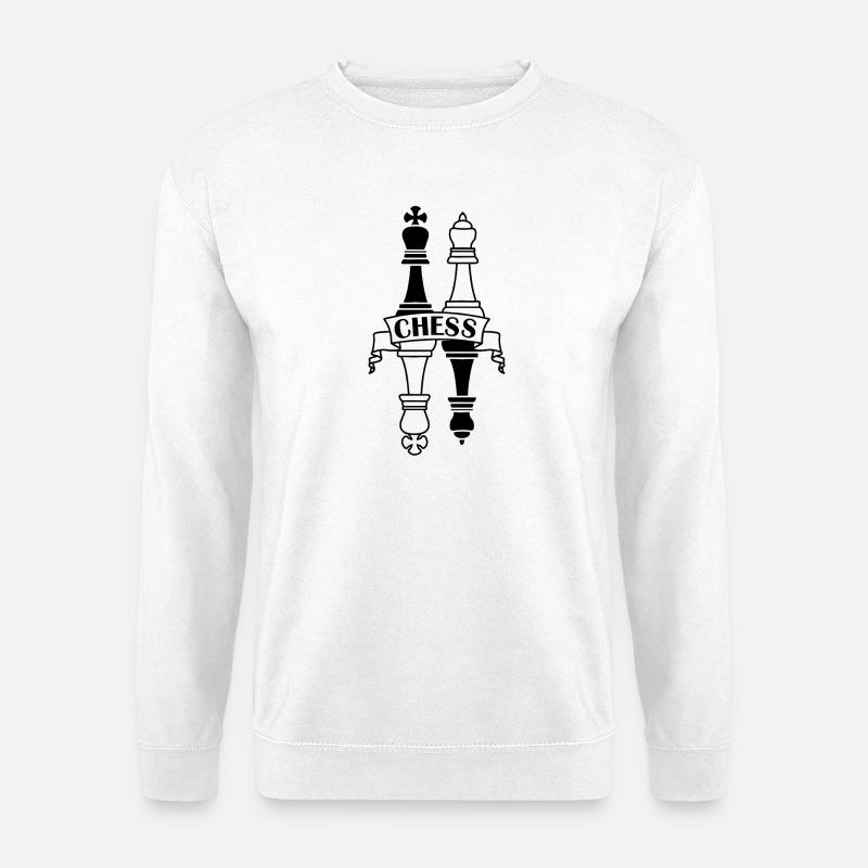Chess black and white king queen - Unisex Sweatshirt - white