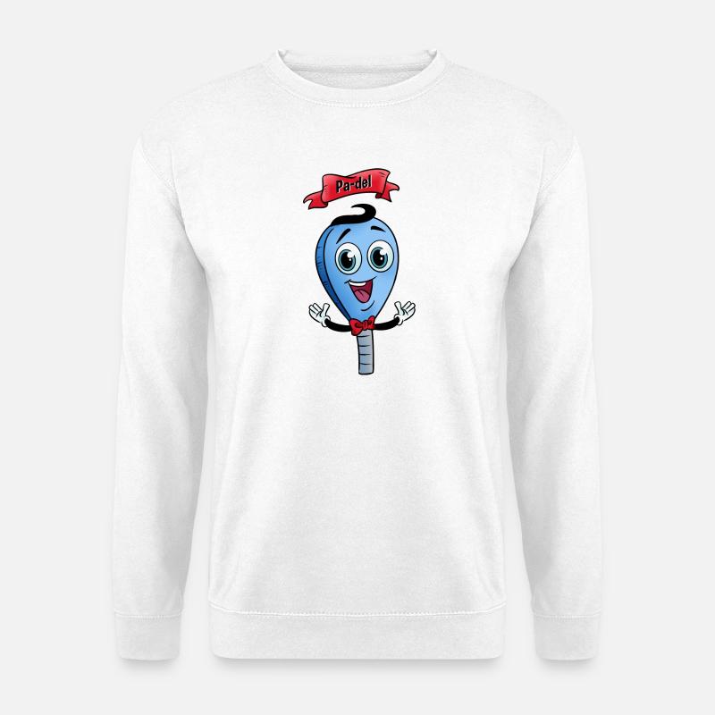 Pa-del der Familie Padel - Unisex Pullover - Weiß