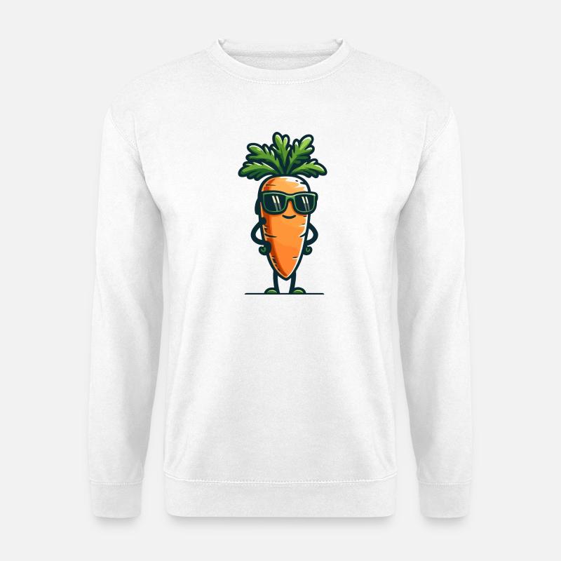 Carrot Couture: Das Trendsetter-Veggie - Unisex Pullover - Weiß