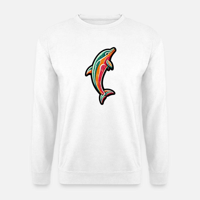 Delfin - Unisex Pullover - Weiß