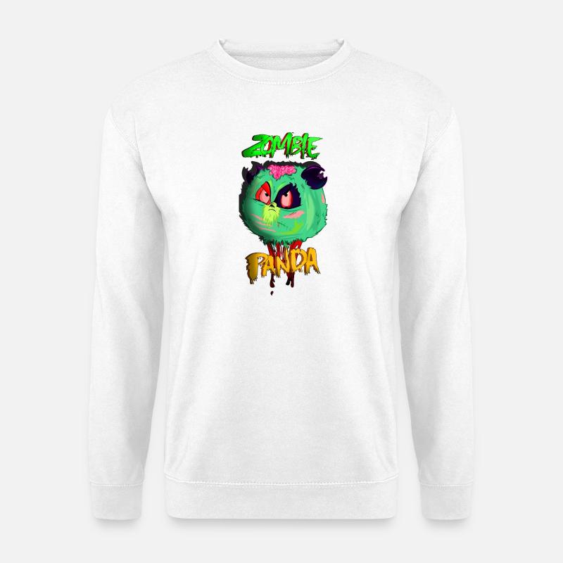 Zombie-Panda - Unisex Pullover - Weiß