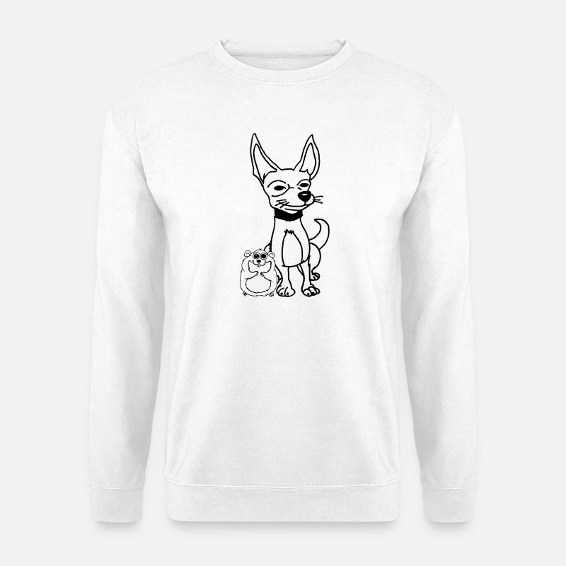 Buntes fließendes abstraktes Design - Unisex Pullover - Weiß