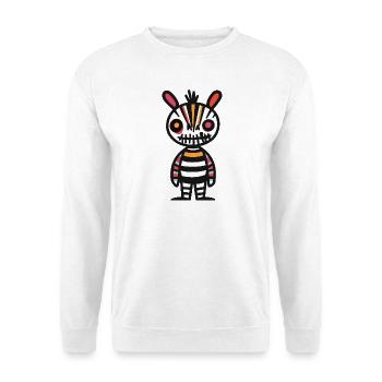 Zebra Halloween Comic Lustig - Unisex Pullover - Weiß - Vorne