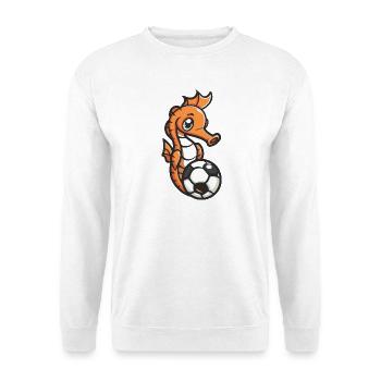 Soccer hippocampe - Sweat-shirt Unisexe - blanc - Devant