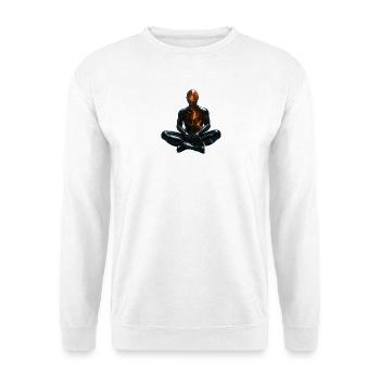 LavaKern Meditationsfigur - Unisex Pullover - Weiß - Vorne