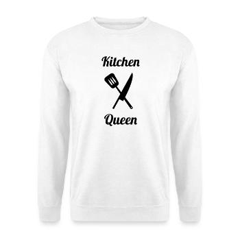 Die Königin des Kochens - Unisex Pullover - Weiß - Vorne