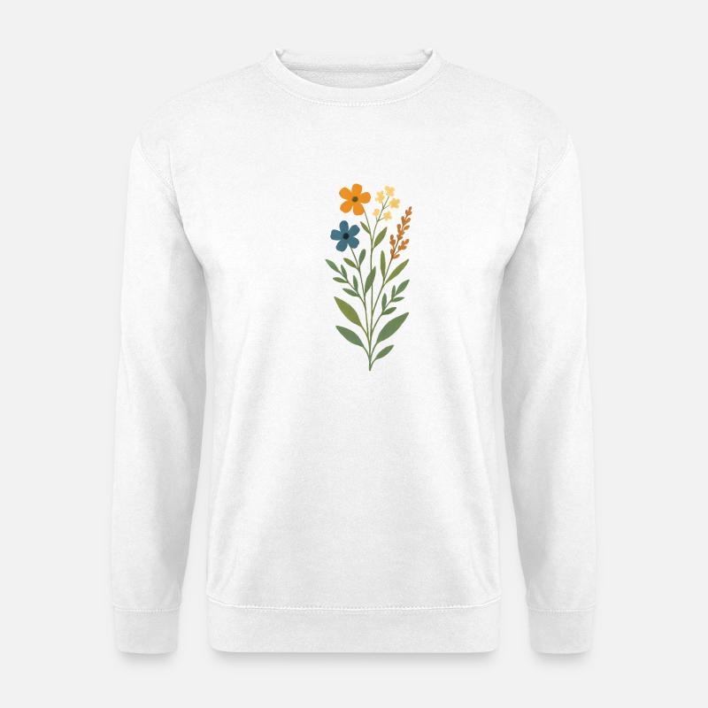 Wasserfarben Blumenstrauss - Unisex Pullover - Weiß