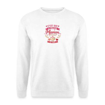 La Meilleure Maman du Monde – Je t'aime - Sweat-shirt Unisexe - blanc - Devant