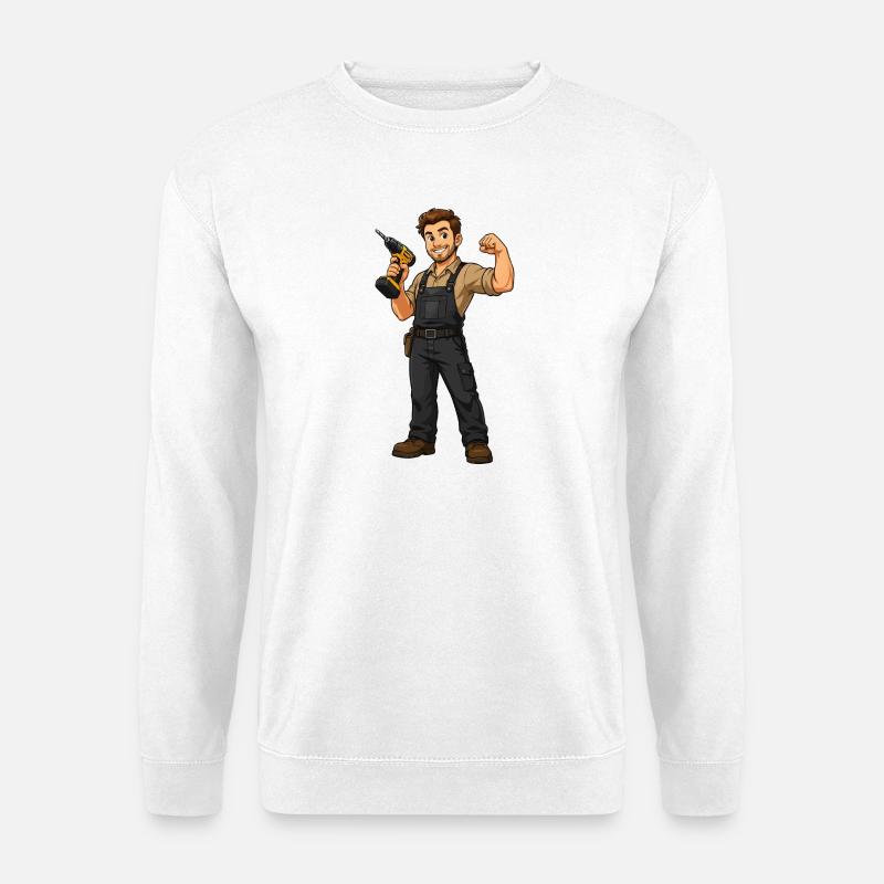 Werkzeugheld im Fokus - Unisex Pullover - Weiß
