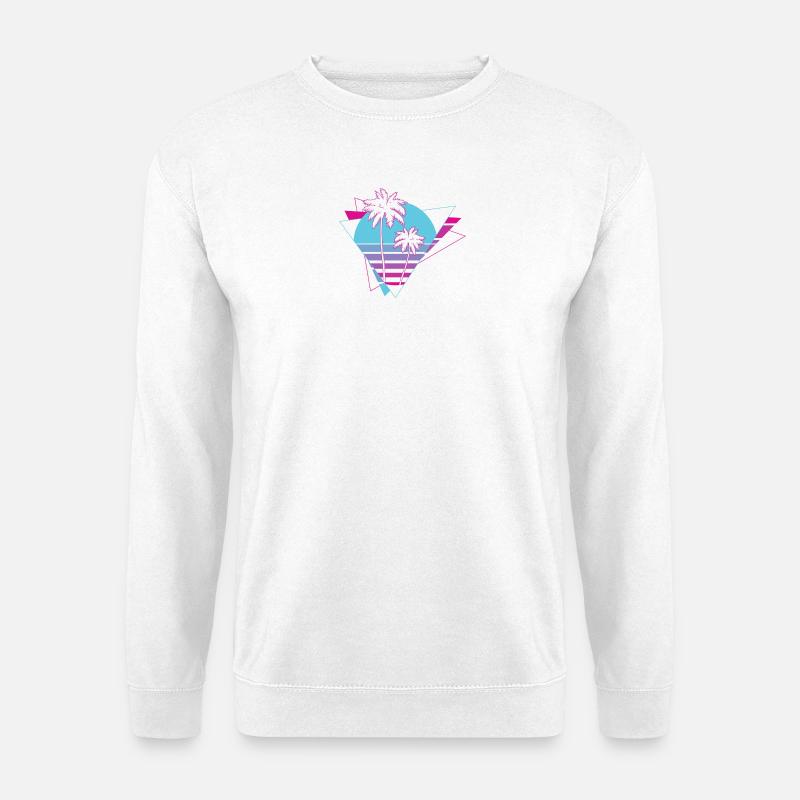 Neonpalmen Retro-Szene - Unisex Pullover - Weiß
