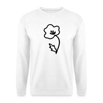 Blume - Unisex Pullover - Weiß - Vorne
