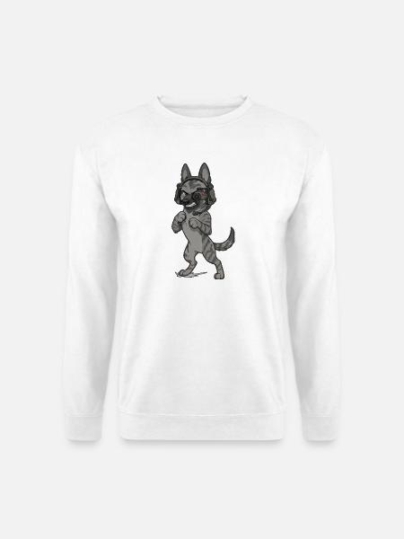 Ripley der Malinois – Treue und Überleben - Unisex Pullover - Weiß
