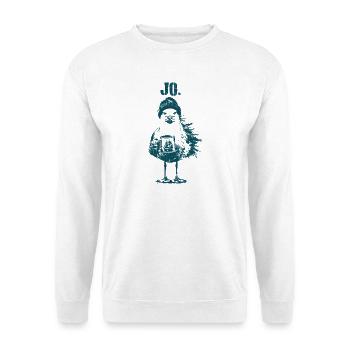 Jo Möwe - Unisex Pullover - Weiß - Vorne - Alina (178cm) & Michal (187cm)