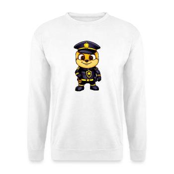 Bienen Polizei / Polizist Biene - Unisex Pullover - Weiß - Vorne - Alina (178cm) & Michal (187cm)