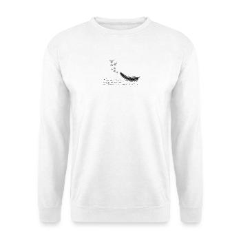 Moegest_Du_immer_Rueckenwind_haben-_und_stets_ - Unisex Pullover - Weiß - Vorne - Alina (178cm) & Michal (187cm)