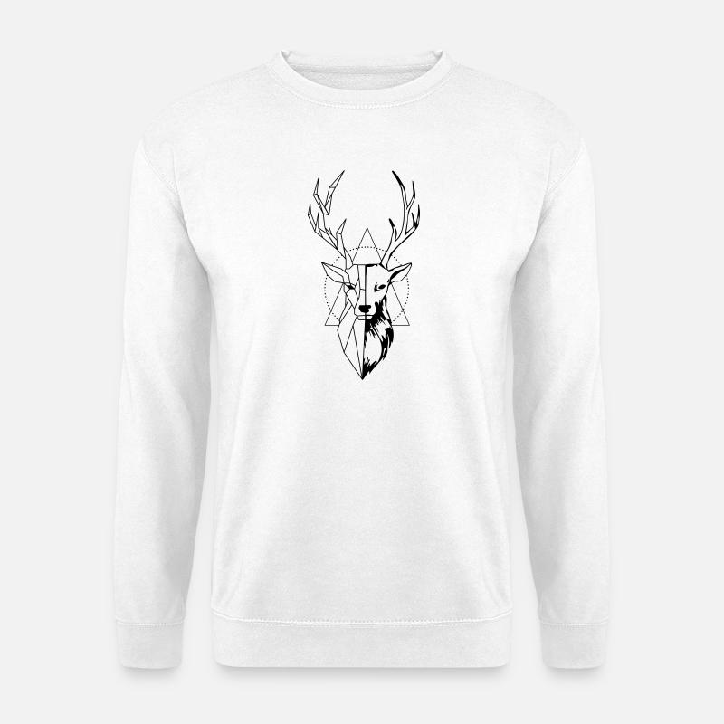 Hirsch - Unisex Pullover - Weiß