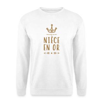 Neveu Nièce Oncle Tante Famille Bébé Noël - Unisex Sweatshirt - white - Front