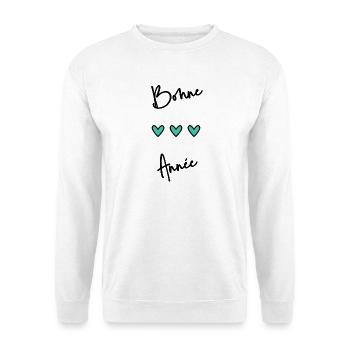 BONNE ANNEE. SAINT SYLVESTRE. NOUVELLE ANNÉE - Sweat-shirt Unisexe - blanc - Devant