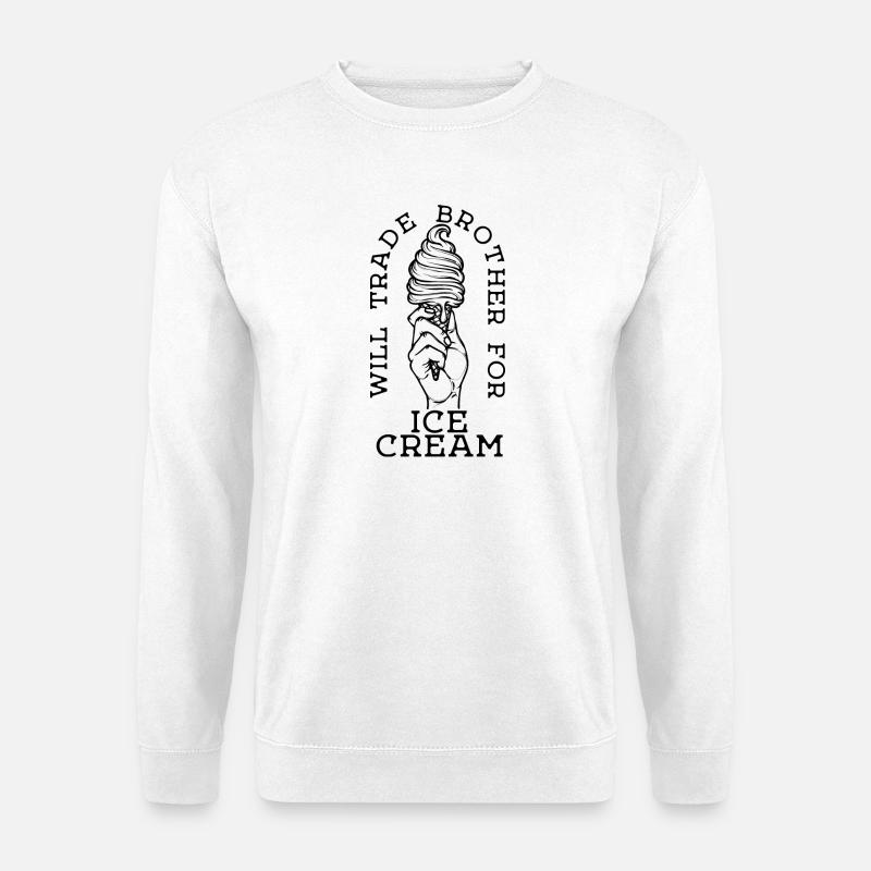 Süßigkeiten Humorvoll Statement Lecker Eis - Unisex Pullover - Weiß