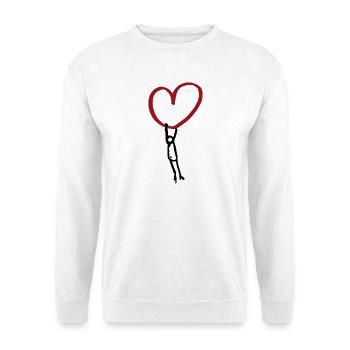Figur und Herz Streetart Style - Unisex Pullover - Weiß - Vorne