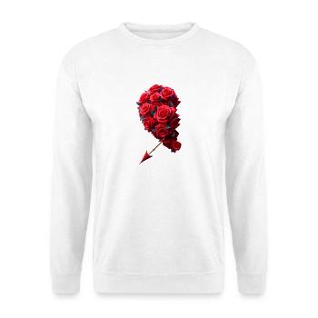 Partenaire du cœur gauche - Sweat-shirt Unisexe - blanc - Devant