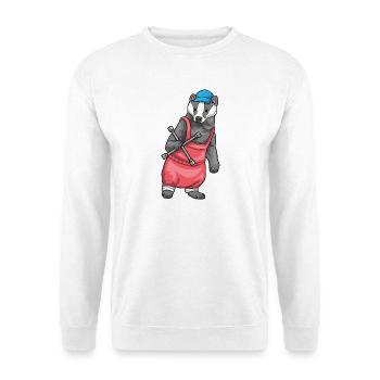 Badger Car Mechanic Cross Wrench Car Repair Shop - Unisex Sweatshirt - white - Front