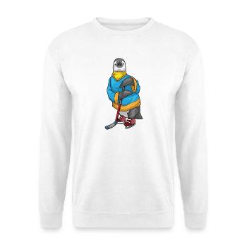 Pinguin Eishockey Eishockeyschläger - Unisex Pullover - Weiß - Vorne
