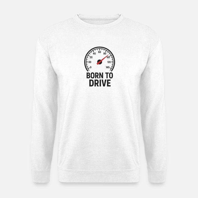 Geboren, um Tachometer-Design zu fahren - Unisex Pullover - Weiß