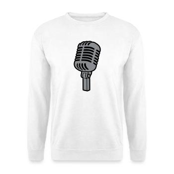 Microphone Chanteur Microphone Musicien Musique - Sweat-shirt Unisexe - blanc - Devant