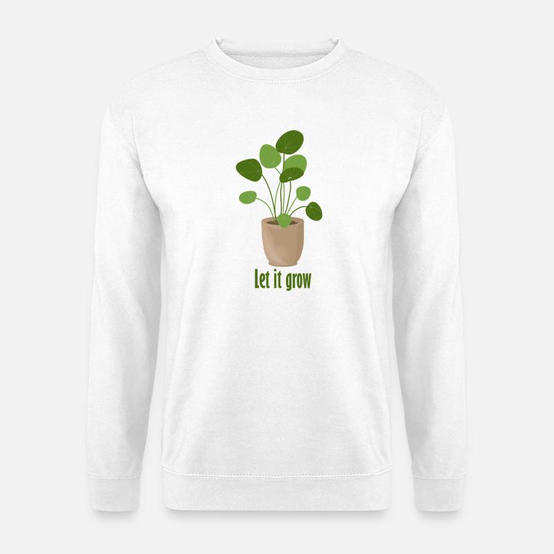 let it grow – Tellerpflanze - Unisex Pullover - Weiß