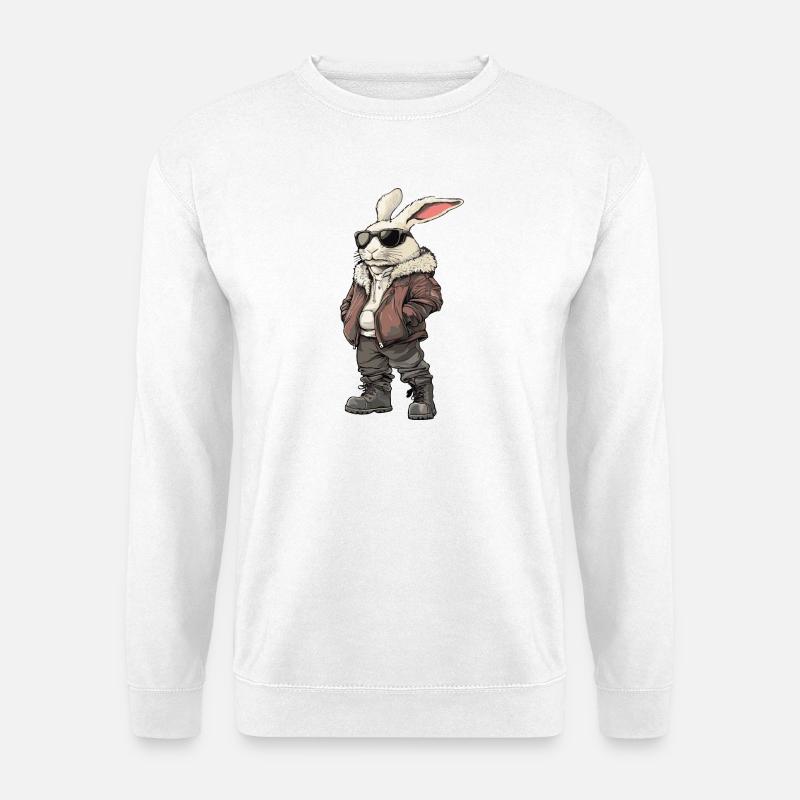 Hase Cool Winter - Unisex Pullover - Weiß