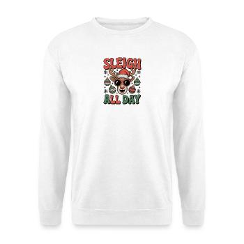Sleigh All Day Reindeer - Unisex Sweatshirt - white - Front