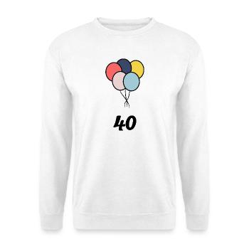 40. 40 YEARS. 40th ANNIVERSARY. 40 YEARS ANNIVERSARY. - Unisex Sweatshirt - white - Front