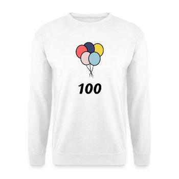 100. 100 JAHRE. 100-JÄHRIGES JUBILÄUM. GEBURTSTAG 100 - Unisex Pullover - Weiß - Vorne