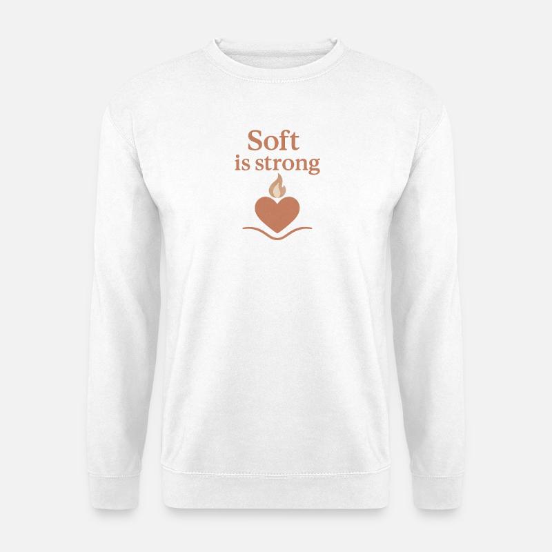 Soft ist stark Herzfeuer - Unisex Pullover - Weiß